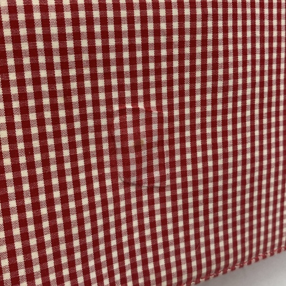 Kate Spade Vintage red white checkered satchel handbag purse black lined pockets - Picture 16 of 17